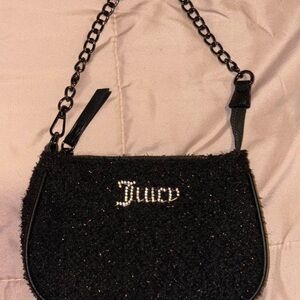 Juicy Couture Glittery Black Shoulder Bag